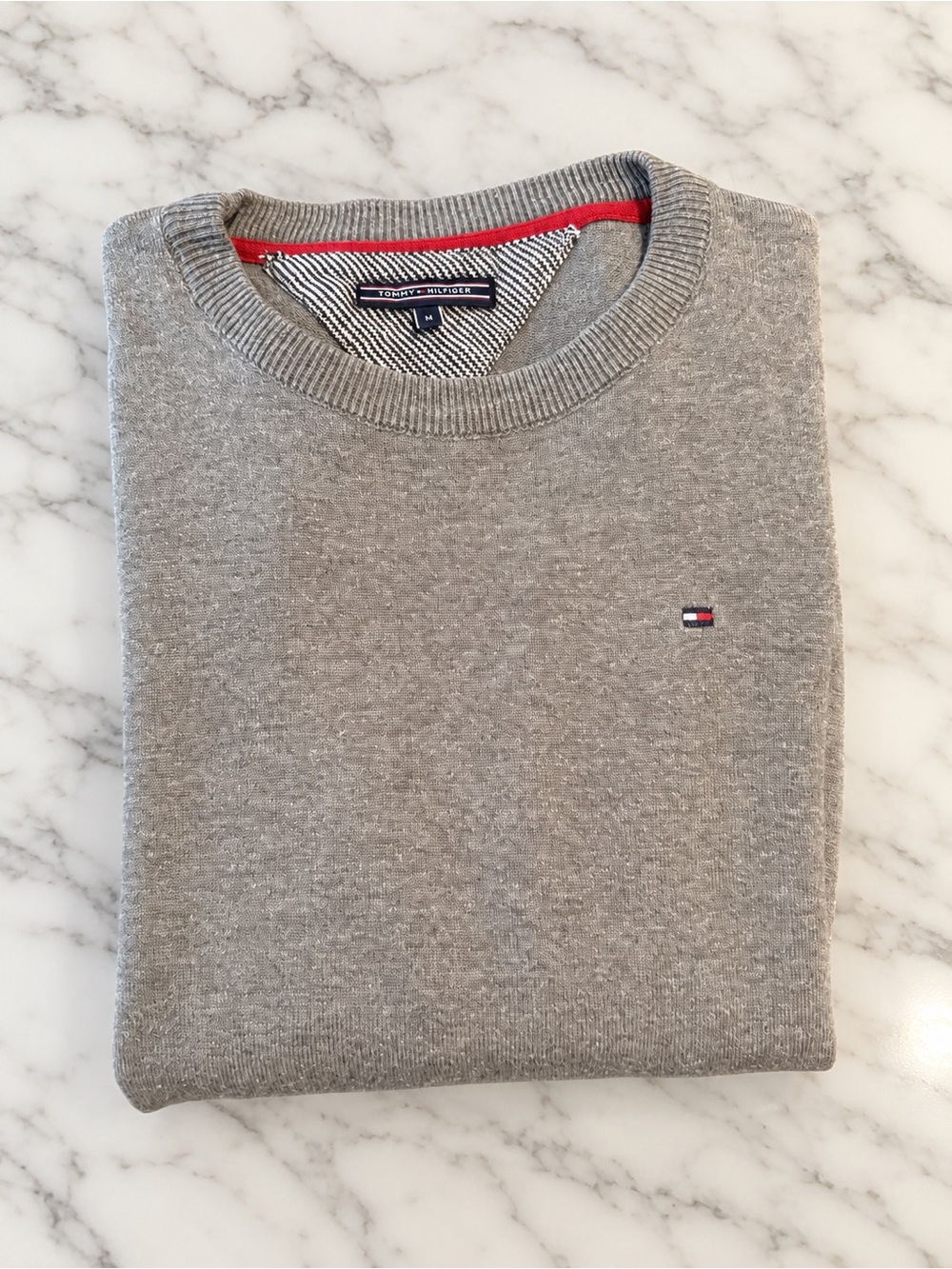 Tommy Hilfiger Men’s Grey Crewneck Sweater – Size M